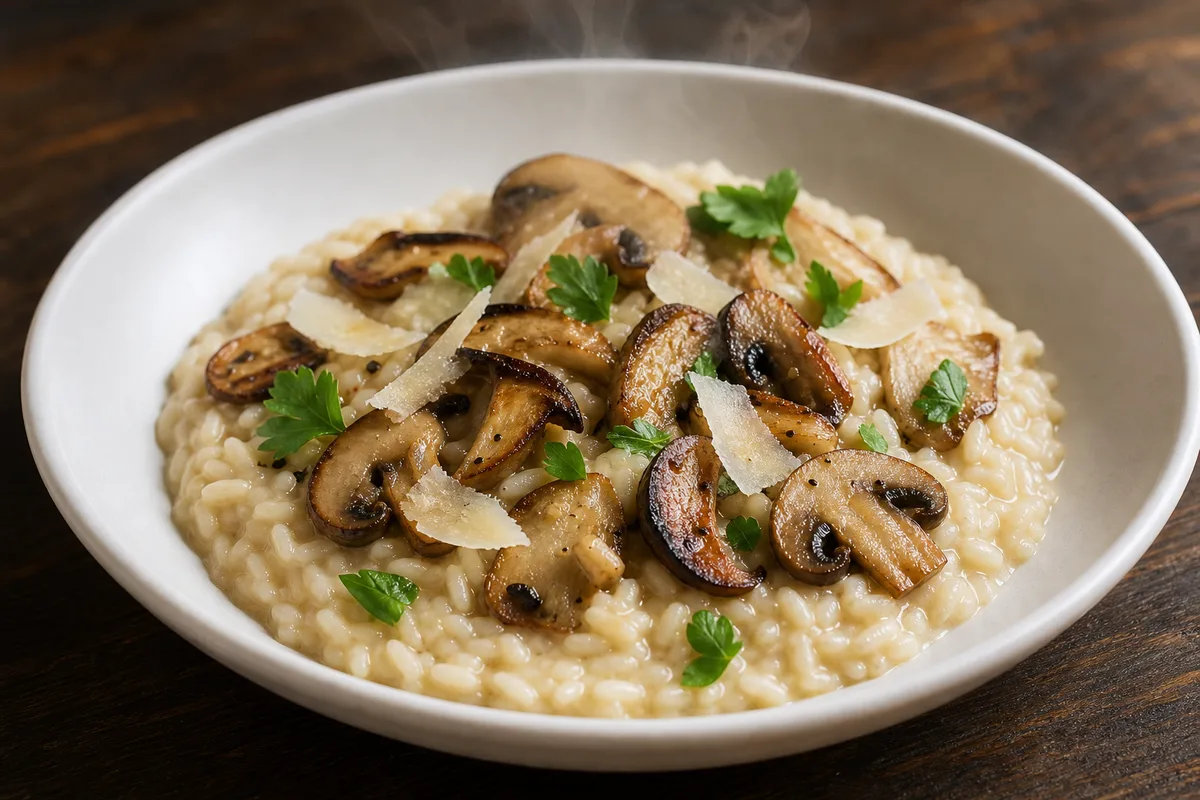 Risotto aux champignons crémeux : la recette italienne